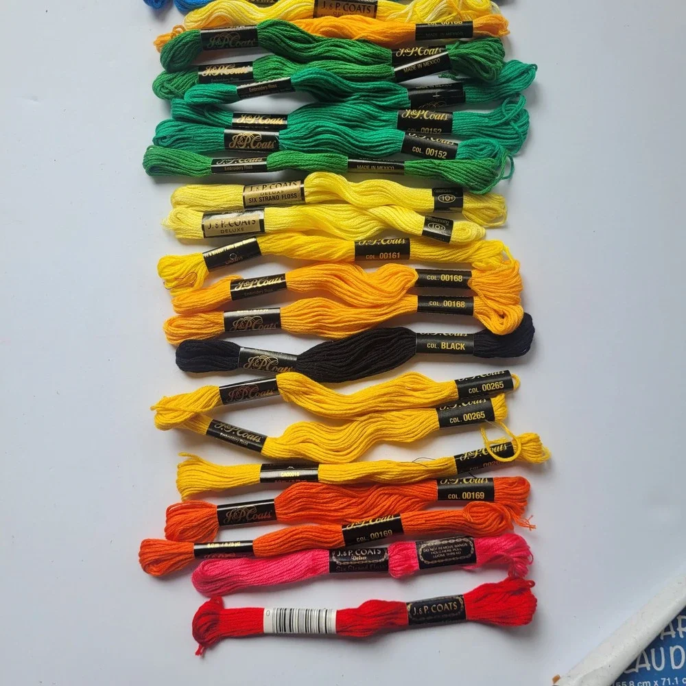 Vintage Embroidery Floss Lot JP Coats American Thread Co Star Six Strand